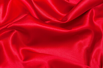 Red cloth waves background texture