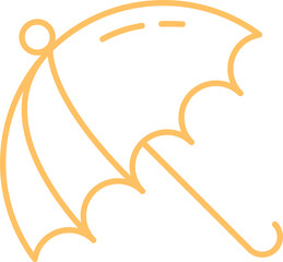 Umbrella line vector icon. Editable stroke.