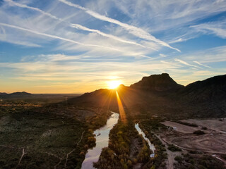 Sunset along the Salt River, just outside of Phoenix, Arizona. 