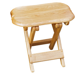 Wooden stool made by hand