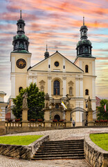 St. Mary Basilica and Bernardine Order monastery within the Calvary pilgrimage Mannerist complex in Kalwaria Zebrzydowska in Poland