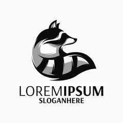raccoon logo design