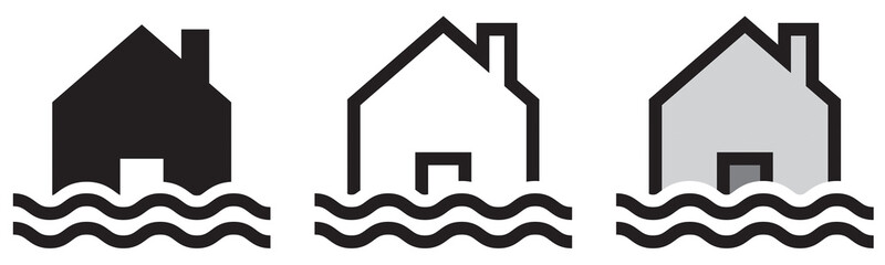 ICÔNE MAISON INONDÉE