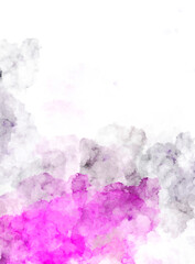 Fototapeta premium Watercolor painted background with blots and splatters. Brush stroked painting. 2D Illustration.