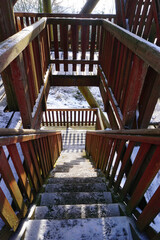 Die Treppen Konstruktion vom Ebersnackenturm im Weserbergland Vogler