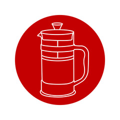 French press icon, French press vector icon, simple style