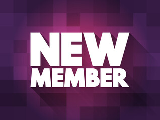 New Member text quote, concept background