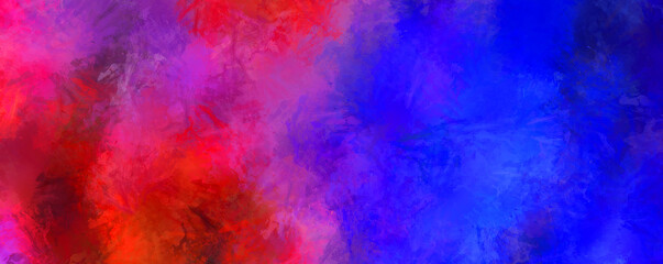 Abstract background of colorful brush strokes. Brushed vibrant wallpaper. Painted artistic creation. Unique and creative illustration.