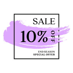 Fototapeta premium Lavender 10% sale label
