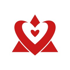 love concept logo icon vector