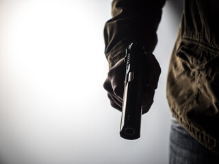 Man holding a gun