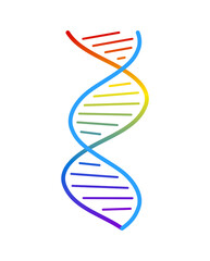 Abstract DNA strand symbol. Isolated on white background. concept illustration.