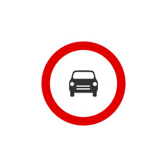 No vehicles allowed road sign icon. Traffic signs symbol modern, simple, vector, icon for website design, mobile app, ui. Vector Illustration