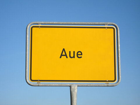 Ortsschild Aue-Bad Schlema