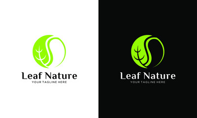 Logos of green leaf ecology nature element vector icon