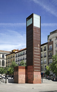 Sculpture Near Queen Sofia Museum In Madrid. Spain