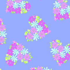 Floral seamless pattern. Hand drawn. For textile, wallpapers, print, wrapping paper. Vector stock illustration.