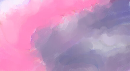 Watercolor abstract painting with pastel colors. Soft color painted illustration of calming composition for poster, wall art, banner, card, book cover or packaging. Modern brush strokes painting.