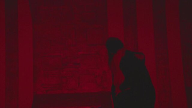 passionate kisses in a nightclub