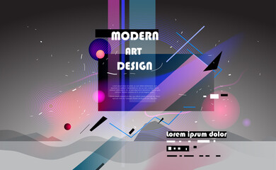 Colorful geometric background. Abstract shapes composition