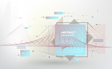 Fototapeta premium Covers templates set with graphic geometric elements. Applicable for brochures, posters, covers and banners. Vector illustrations.