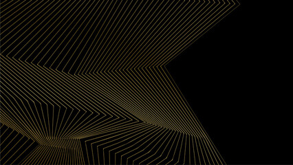 Modern black gold wave background design