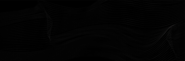 Obraz premium Modern black wave background design