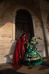 Fototapeta na wymiar colorful venice carnival masks