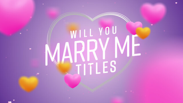 Will You Marry Me Titles