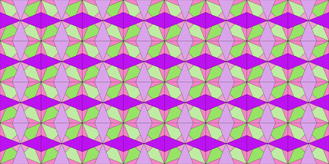 Triangle pattern in beautiful color shades for wrapping paper, bedspread, blanket, tablecloth,green,pink,purple