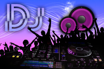 Music Studio DJ Speaker Background