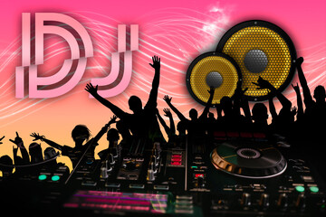 Music Studio DJ Speaker Background