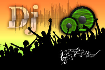 Music Studio DJ Speaker Background