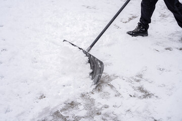 snow shovel is moving the snow from your path after a recent snow storm