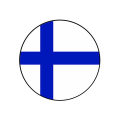 Obraz premium Finland Flag Button set - rounded, circle, for European push button concepts. 