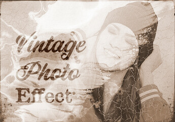 Old Photo Effect Mockup