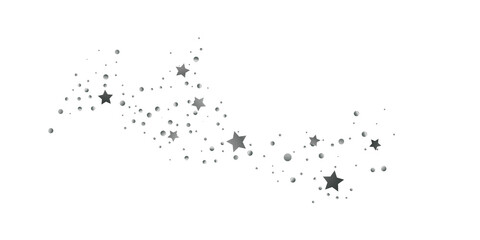 Illustration of flying shiny stars. Decorative element.