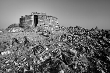 Stone tomb of Kleobulus on the Greek island