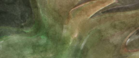 Watercolor abstract painting with pastel colors. Soft color painted illustration of calming composition for poster, wall art, banner, card, book cover or packaging. Modern brush strokes painting.