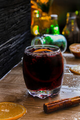 exotic drink in the bar atmosphere