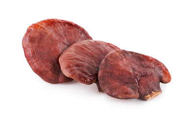 Lingzhi Mushroom Ganoderma Lucidum Isolated on white background