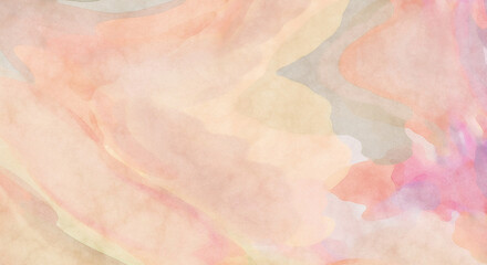 Watercolor abstract painting with pastel colors. Soft color painted illustration of calming composition for poster, wall art, banner, card, book cover or packaging. Modern brush strokes painting.