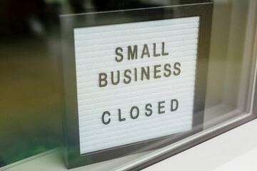 Small business closed - sign