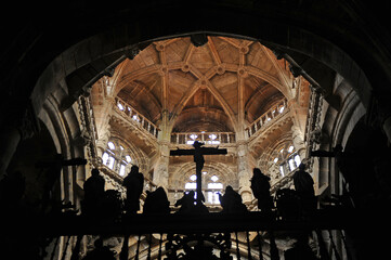 Bóveda del crucero Catedral de San Martín en Ourense Orense, Galicia, España