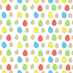 Easter colorful eggs collection, flat design style, minimalistic illustration