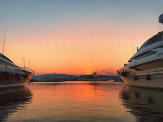 Obraz premium Sunset from the South of France