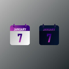 Fototapeta na wymiar Daily calendar Icon January in a Flat Design style. Easy to edit Isolated vector Illustration.