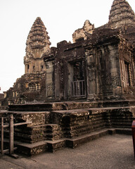 Naklejka premium Cambodia, an abandoned city in the jungle of Angkor Wat.