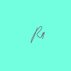 Rn Rn initial logo handwriting design