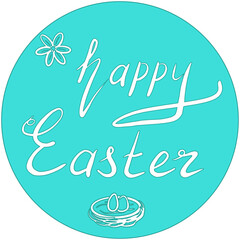 Fototapeta na wymiar Happy Easter vector holiday card.